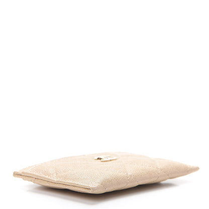 Chanel Iridescent Caviar Quilted Card Holder Beige 4 of 10