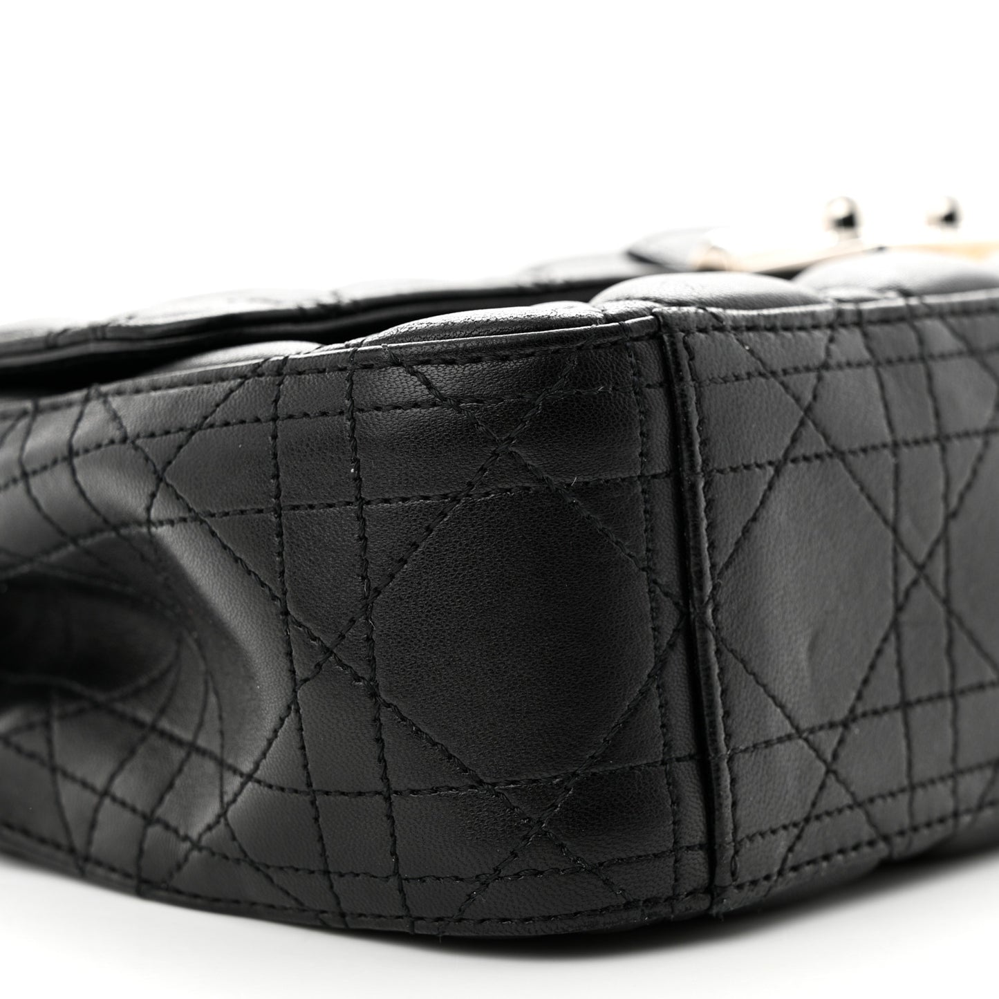 Lambskin Cannage Medium Miss Dior Flap Black