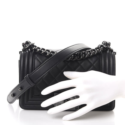 Chanel Calfskin Quilted Small Boy Flap So Black 3 of 9