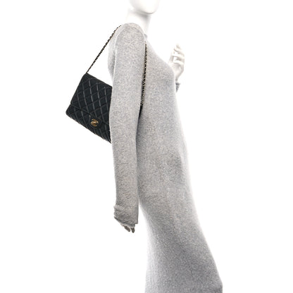 Chanel Lambskin Quilted Clutch with Chain Flap Black 2 of 11