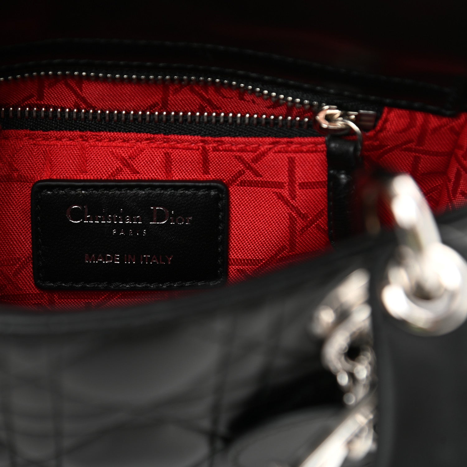 Christian Dior Lambskin Cannage Mini Lady Dior Black 6 of 15