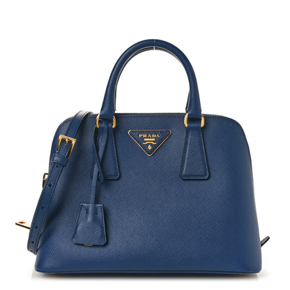 Prada Saffiano Lux Small Promenade Tote Bluette 1 of 11