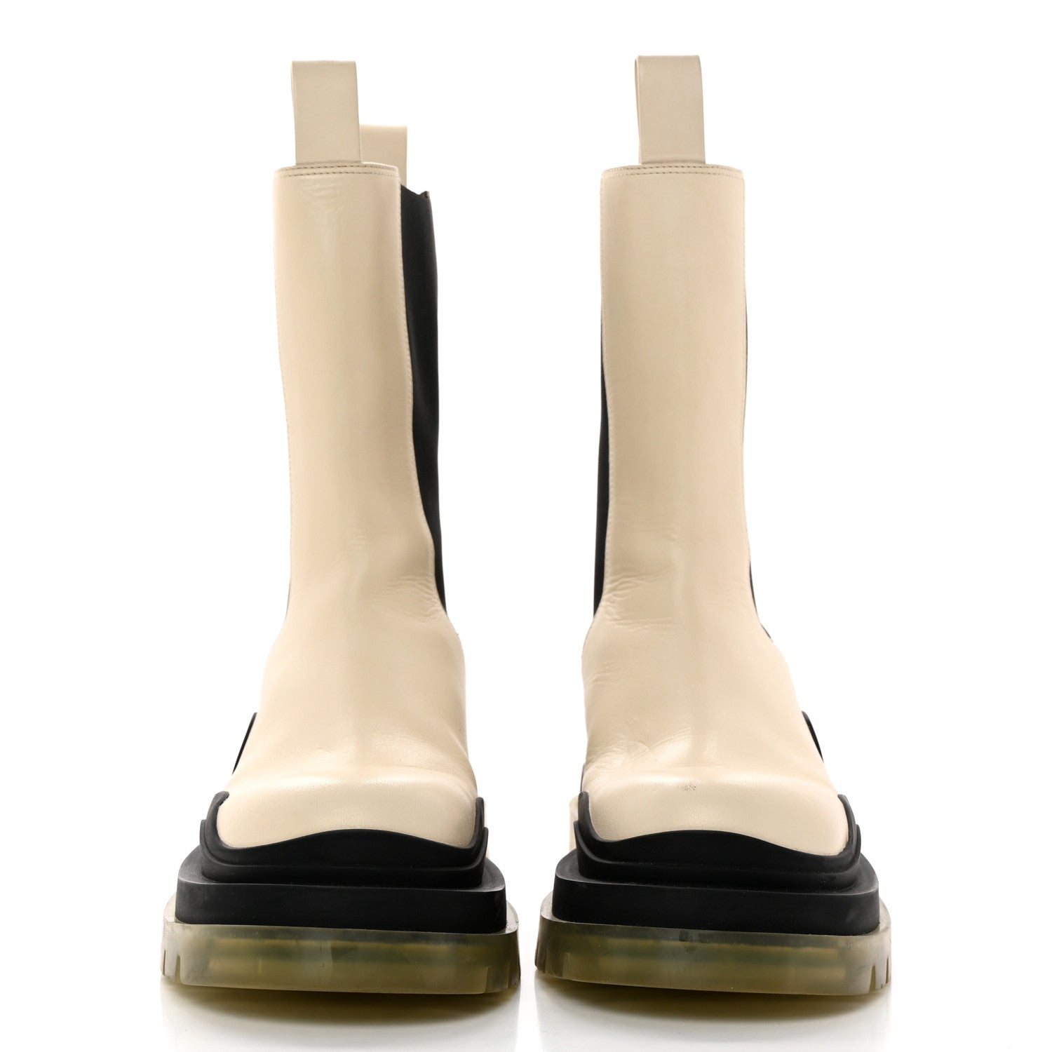 Bottega Veneta Calfskin The Tire Chelsea Boots 39 Wax Black Transparent 2 of 14