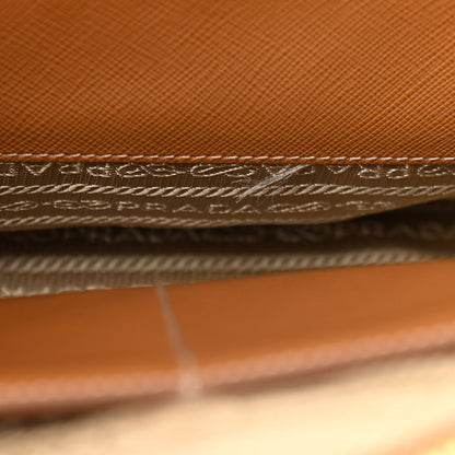 Prada Saffiano Medium Galleria Double Zip Tote Caramel 14 of 15