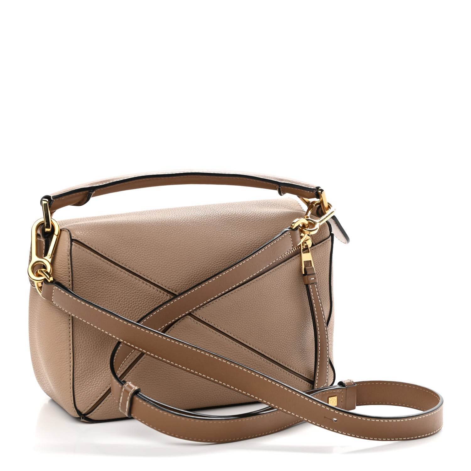 Loewe Grained Calfskin Small Puzzle Bag Sand Mink 3 of 9
