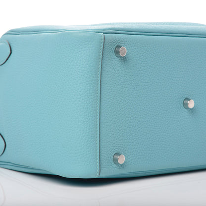 Hermes Taurillon Clemence Lindy 30 Bleu Atoll 8 of 11