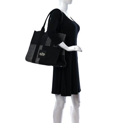 Marc Jacobs Denim Canvas LargeTote Bag Grey 2 of 10