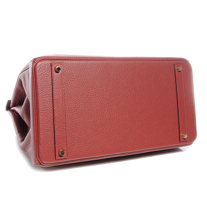 Hermes Taurillon Clemence Birkin 40 Sienne 4 of 10