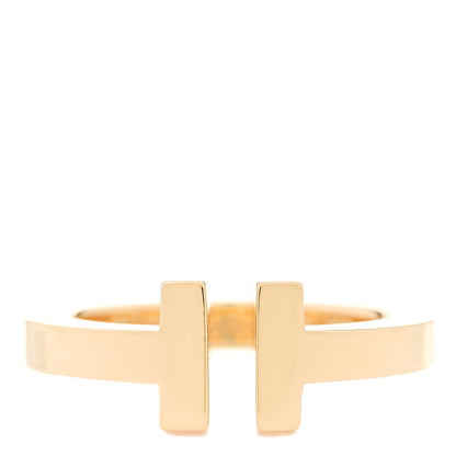 Tiffany 18K Yellow Gold T Square Ring 51 5.75 1 of 5