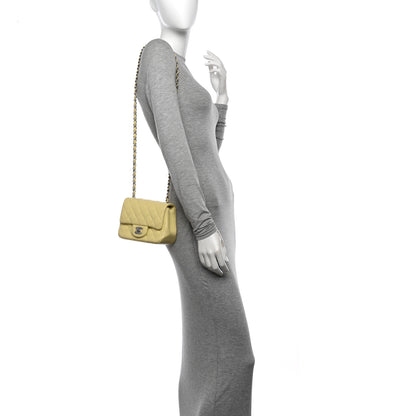 Chanel Lambskin Quilted Mini Square Flap Light Yellow 2 of 14
