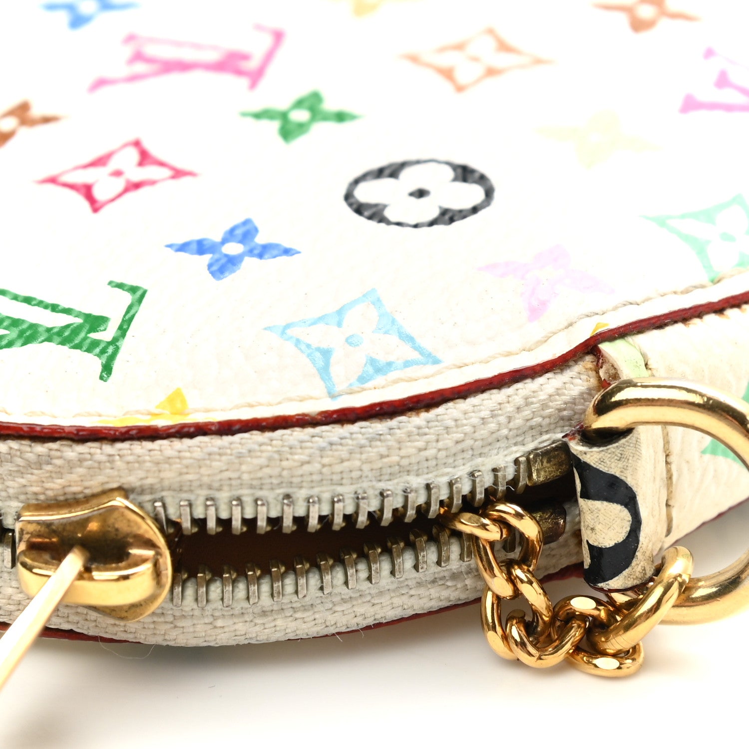Louis Vuitton Monogram Multicolor Coeur Heart Coin Purse White 10 of 13