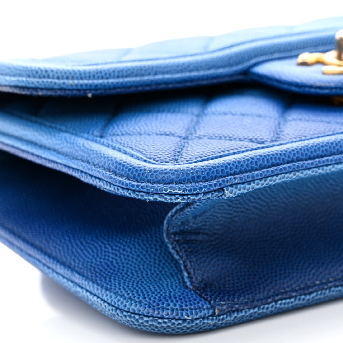 Caviar Quilted Sunset On The Sea Waist Bag Blue