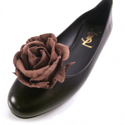 Saint Laurent Leather Rose Flats 9 of 9