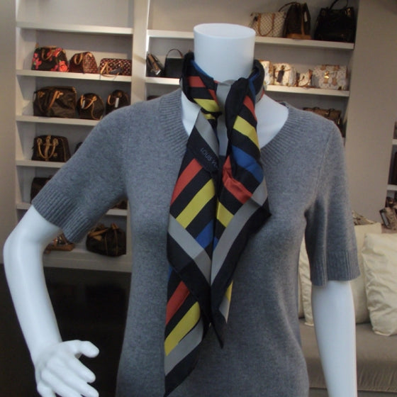 Louis Vuitton Silk Stripes Scarf Multicolor 2 of 8