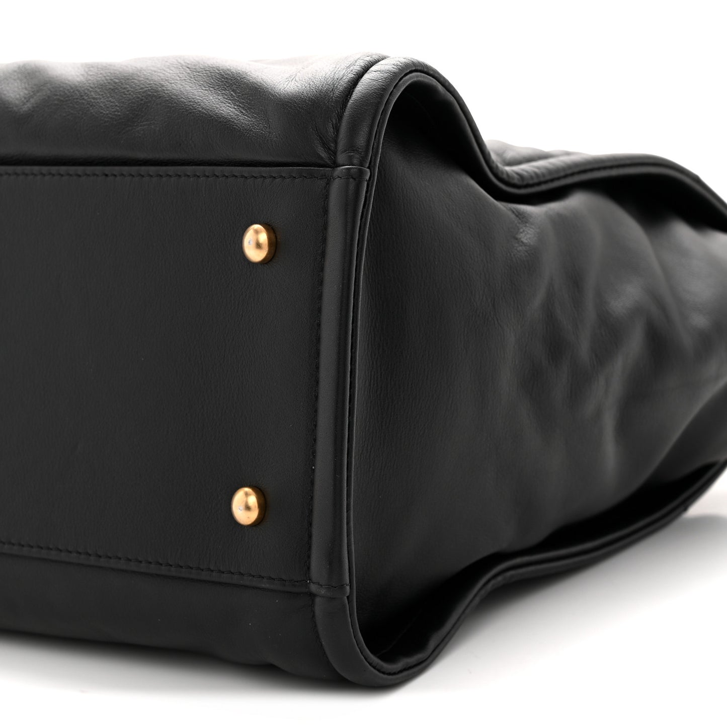 Calfskin Small Deauville Tote Black