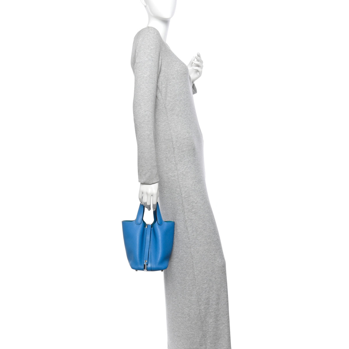 Hermes Taurillon Clemence Picotin Lock 18 PM Bleu Zanzibar 2 of 10