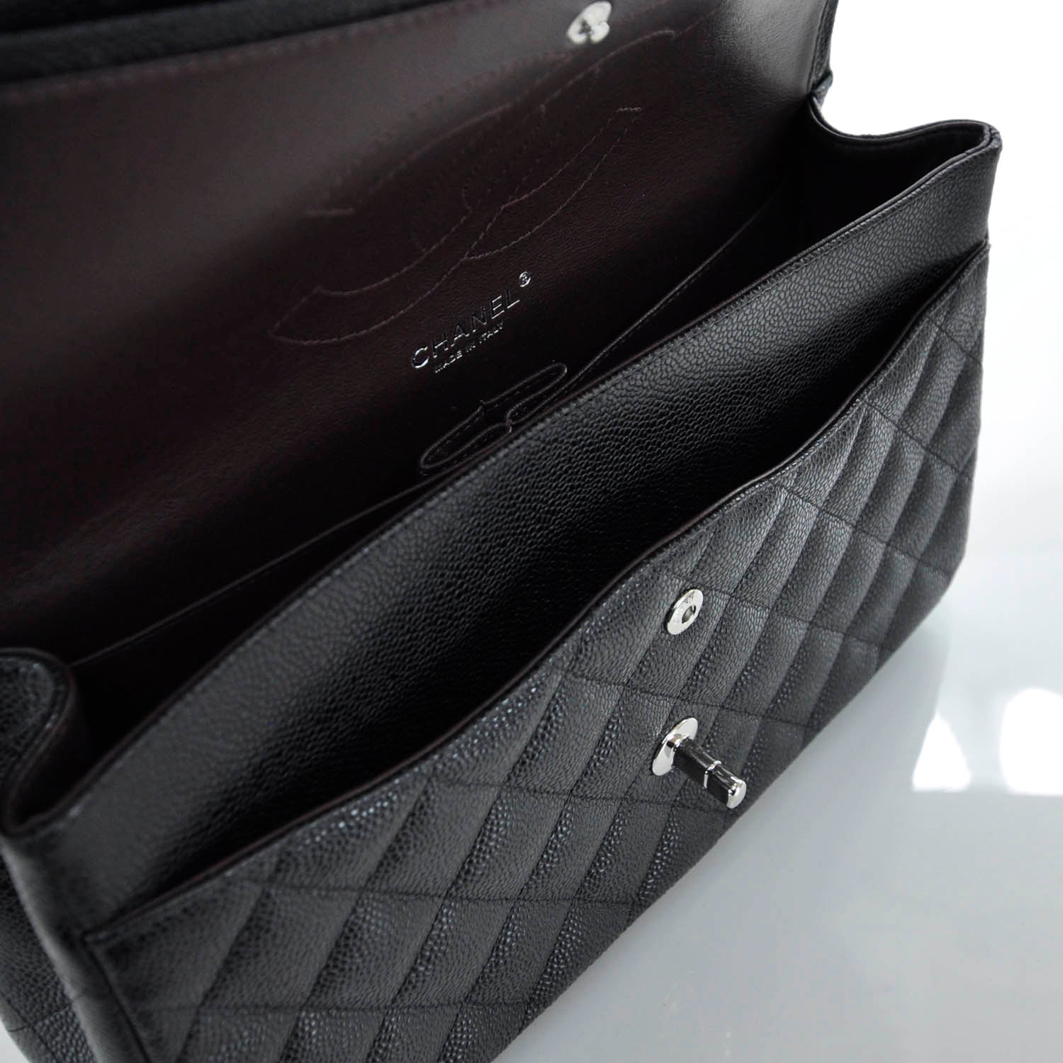 Chanel Caviar Quilted Jumbo Double Flap Black 7 of 12