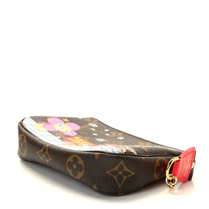 Louis Vuitton Monogram 2021 Christmas Animation London Mini Pochette Accessories Red 3 of 8