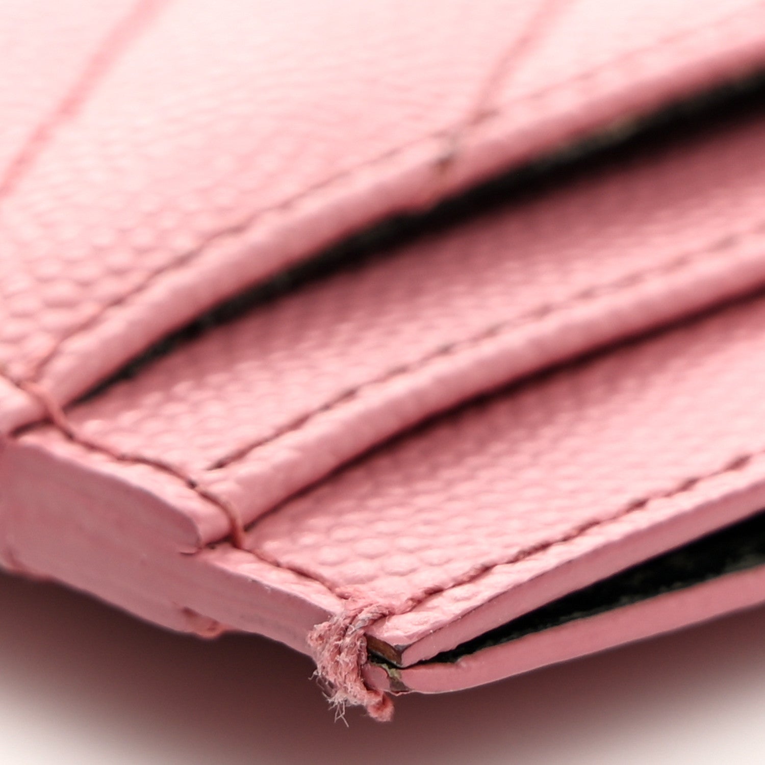 Saint Laurent Grain De Poudre Matelasse Chevron Monogram Credit Card Case Dark Rose 10 of 12