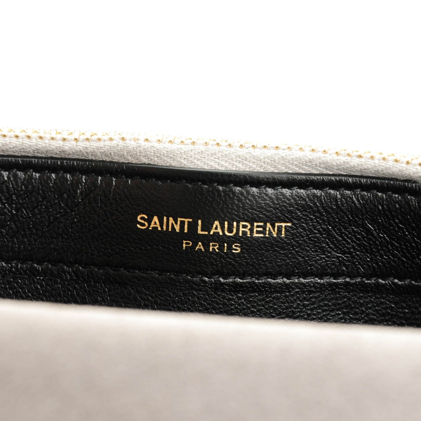 Metallic Calfskin Kate Monogram Tassel Chain Wallet Silver