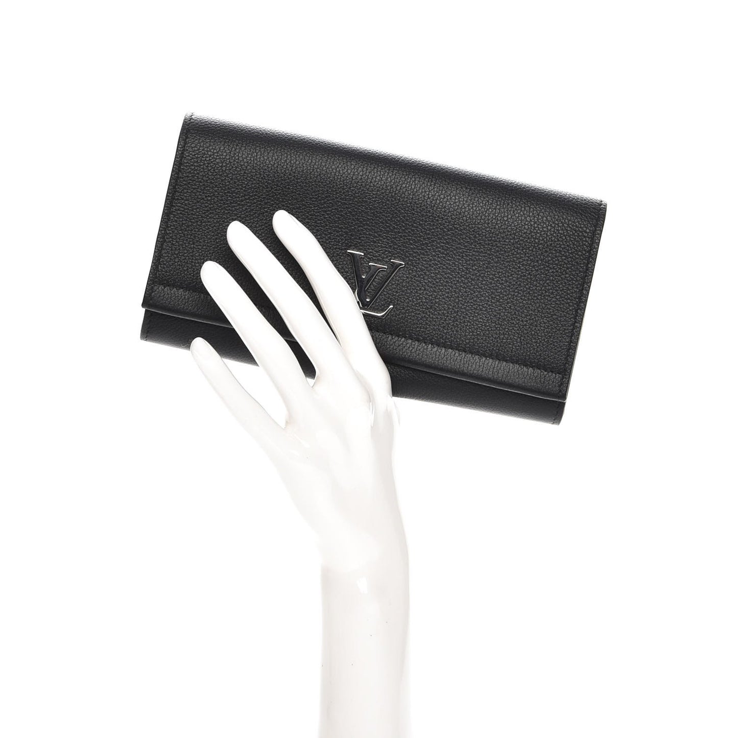 Calfskin Lockme II Wallet Black