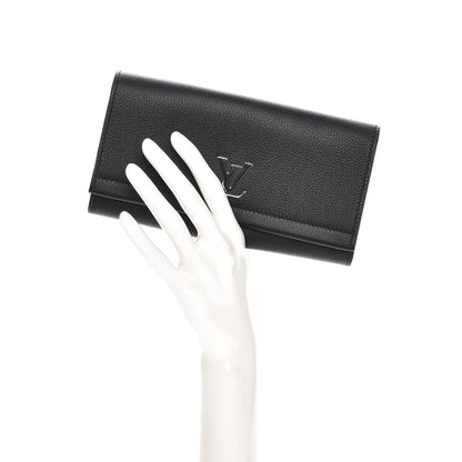 Louis Vuitton Calfskin Lockme II Wallet Black 2 of 8