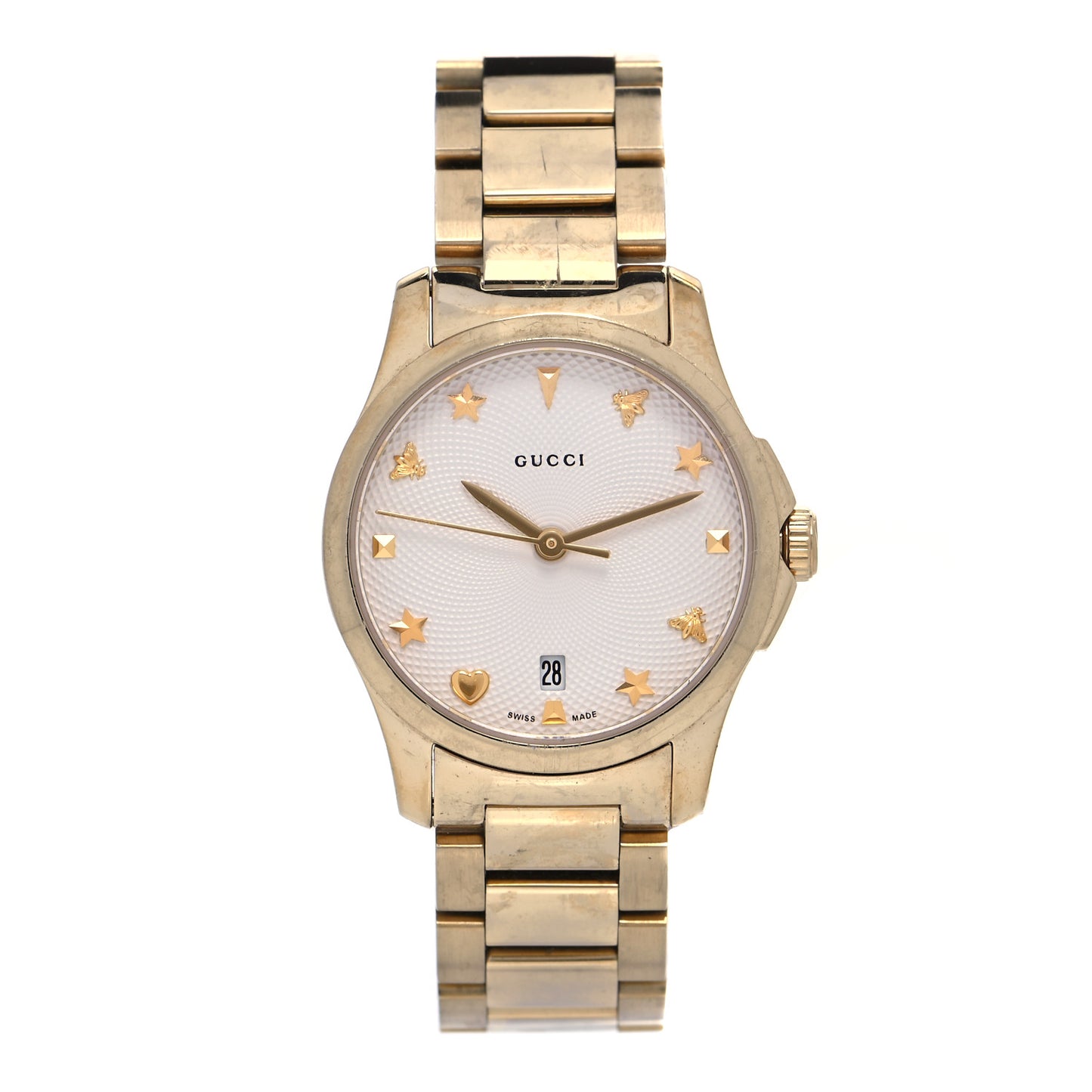 Stainless Steel 27mm G-Timeless Charm Quartz Watch Gold