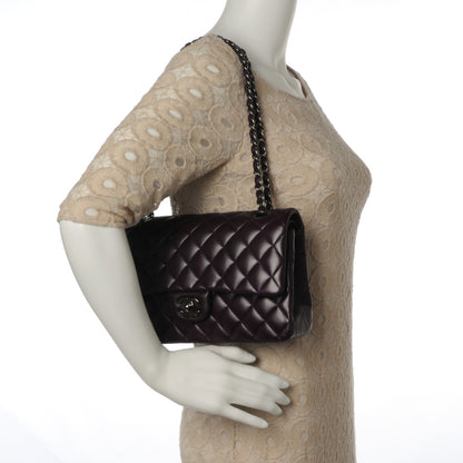 Chanel Lambskin Medium Double Flap Plum 2 of 10