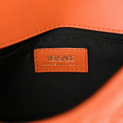 Versace Nappa Quilted Small Medusa Chain Crossbody Dark Orange 6 of 11