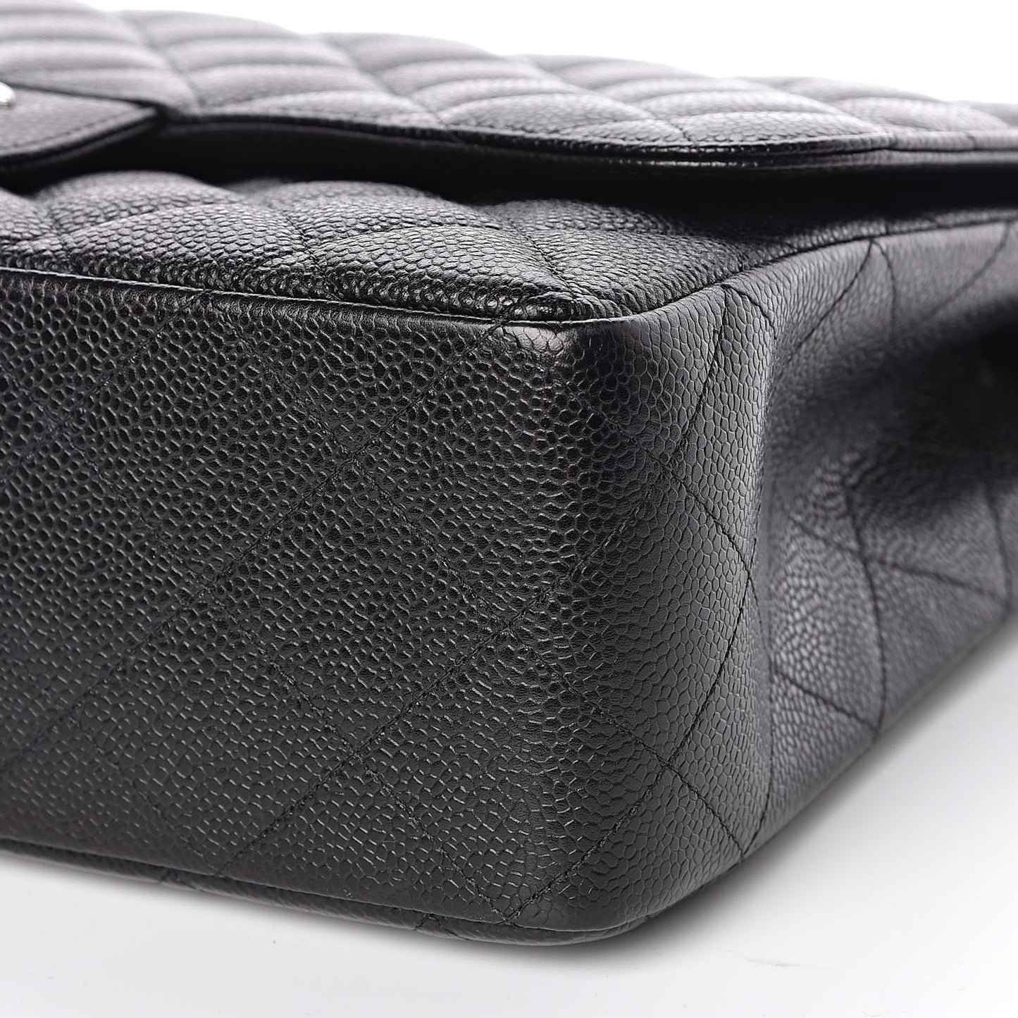 Caviar Quilted Jumbo Single Flap Black