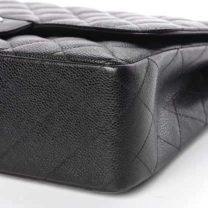 Chanel Caviar Quilted Jumbo Single Flap Black 9 of 11
