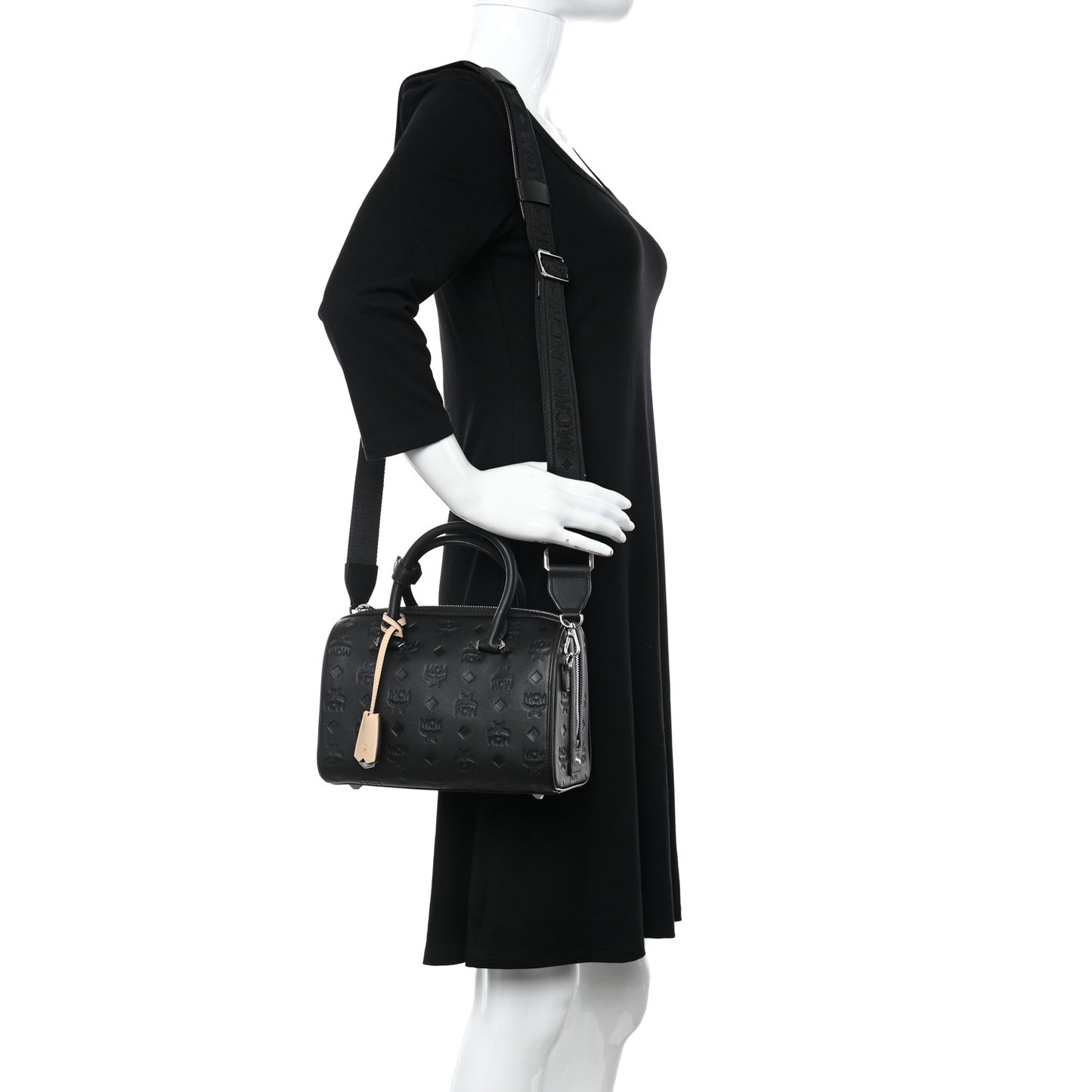 Calfskin Ottomar Monogram Essential Boston Bag Black
