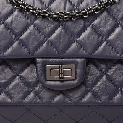 Chanel Aged Calfskin Quilted 2.55 Reissue 225 Flap Navy 10 of 11