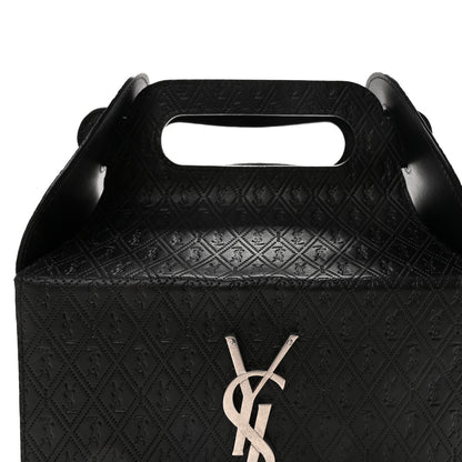 Saint Laurent Calfskin Monogram Take Away Box Black 6 of 8
