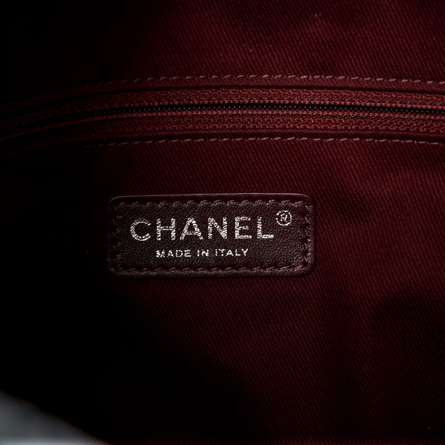 Chanel Glazed Calfskin Quilted Shopping Tote Dark Blue 6 of 8