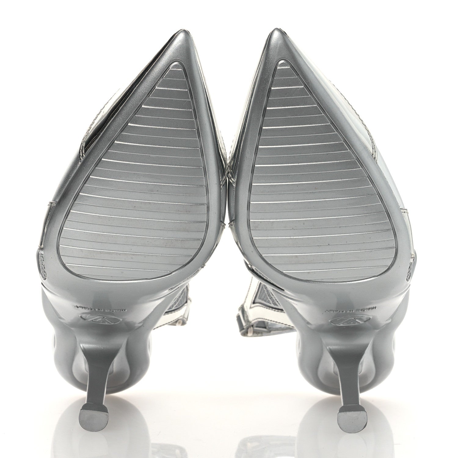 Louis Vuitton Metallic Lambskin Archlight Slingback Pumps 37 Argent 7 of 12