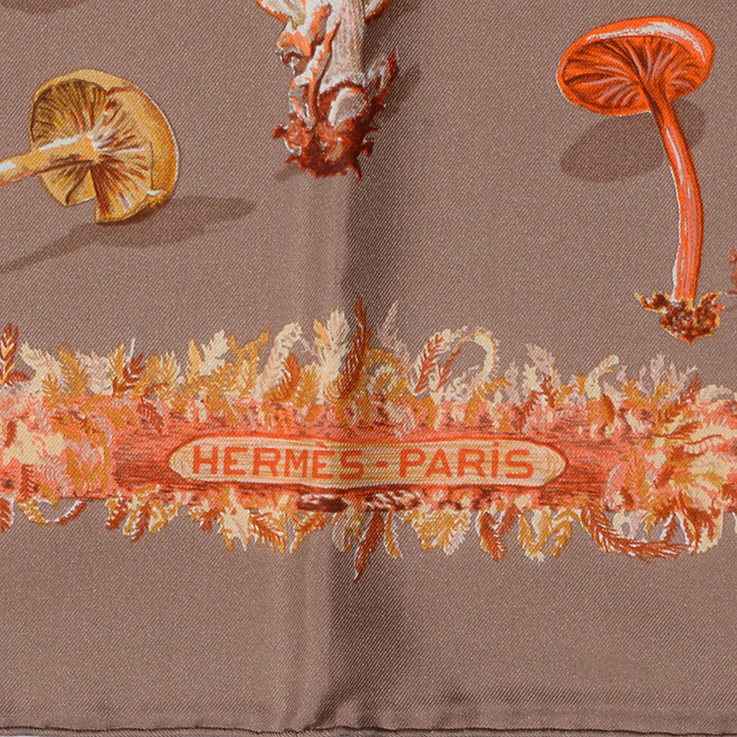 Silk Champignons Scarf 90