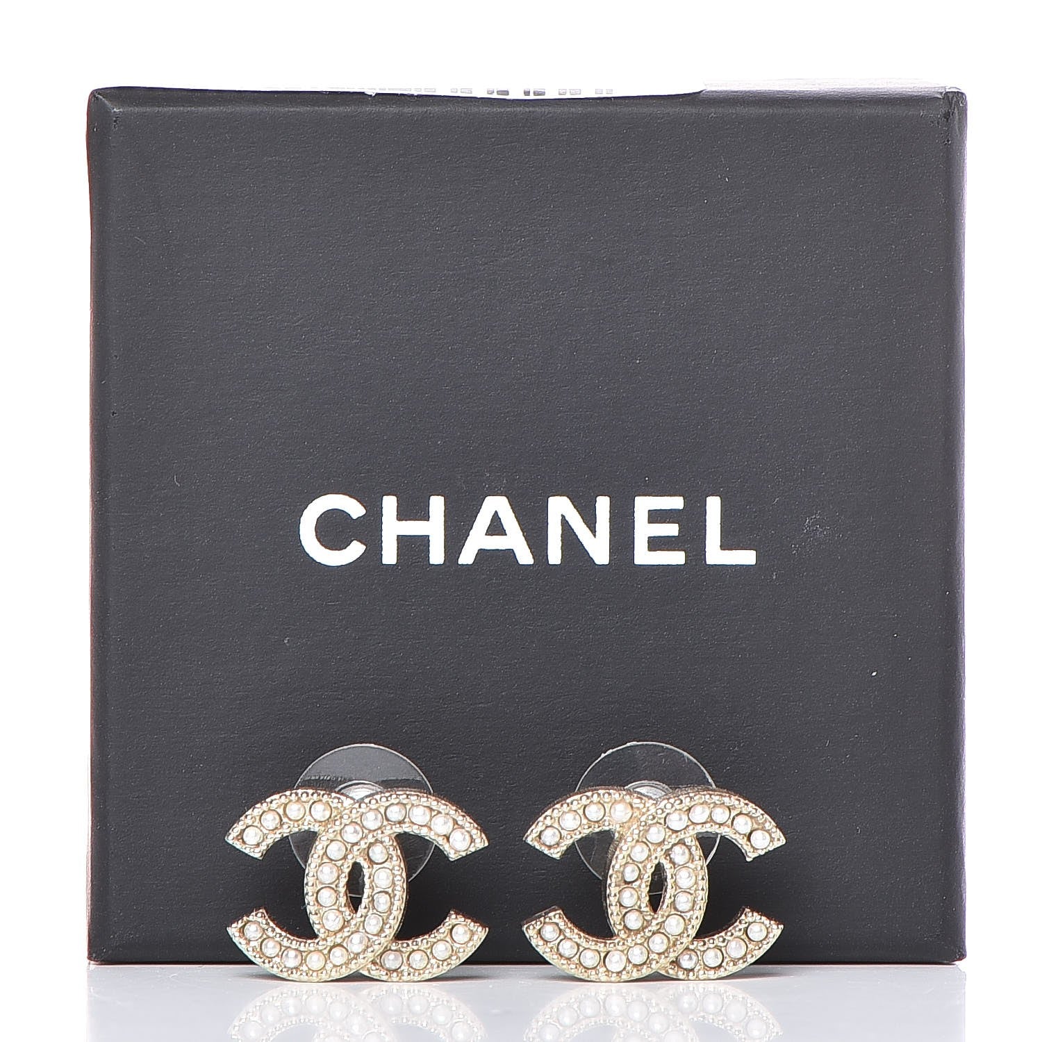 Chanel Pearl CC Earrings Gold 5 of 5