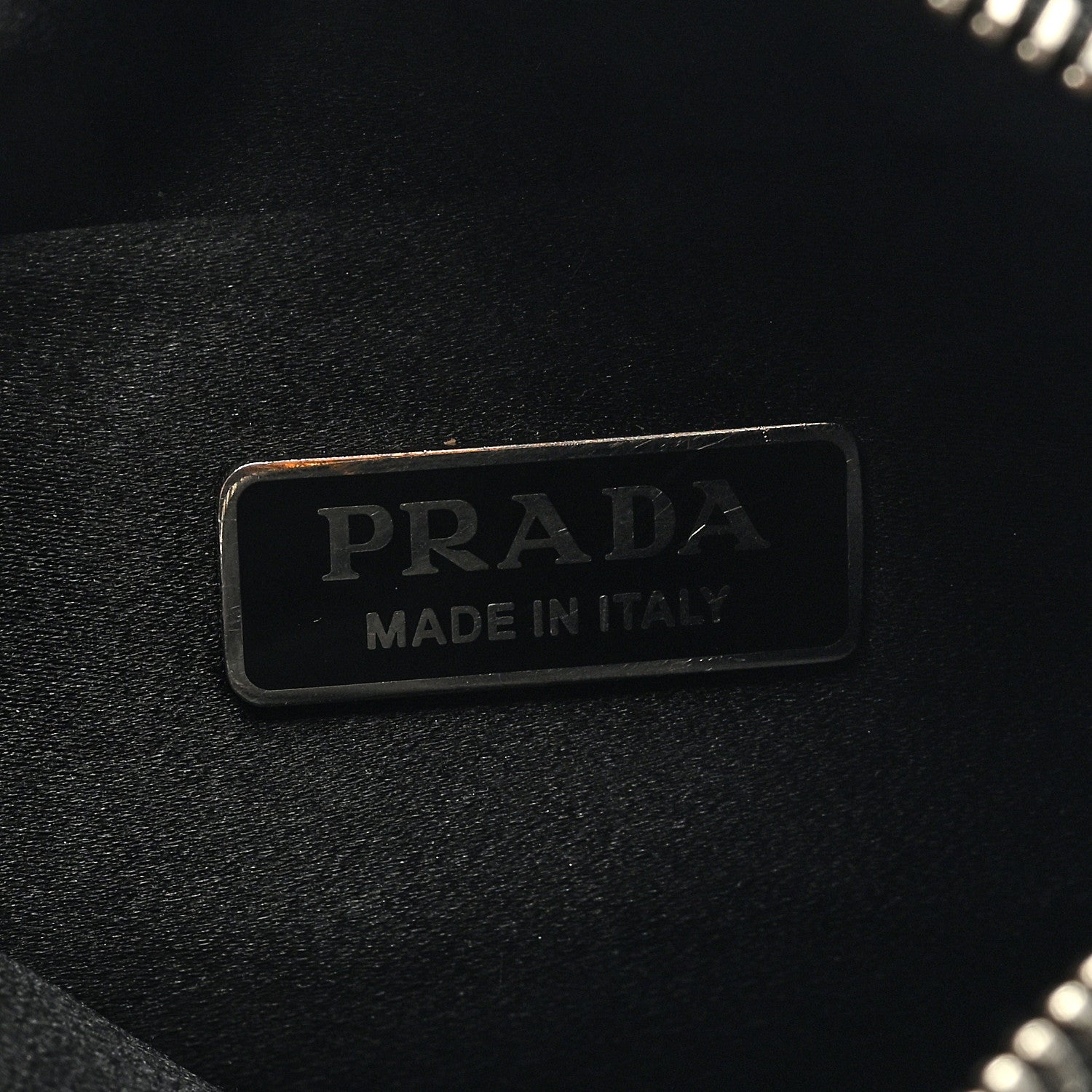 Prada Satin Crystal Metal Triangle Logo Chain Crossbody Handbag Cristal 6 of 8
