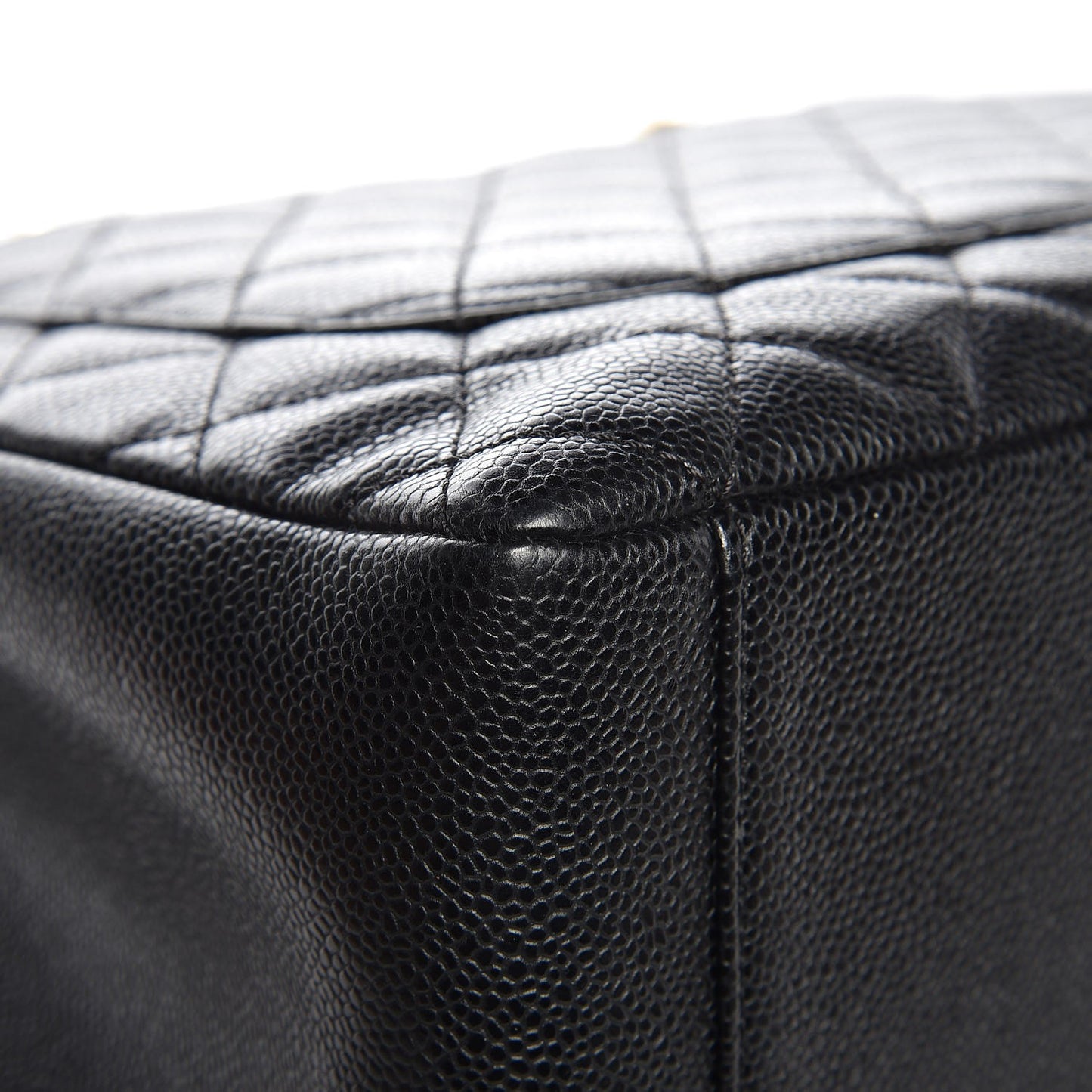 Caviar Quilted Grand Shopping Tote GST Black