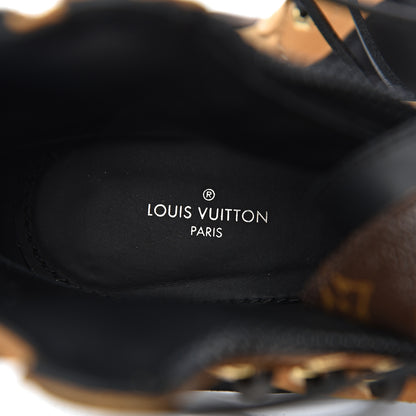 Louis Vuitton Calfskin Monogram Lauretate Half Boots 38.5 Beige 9 of 11