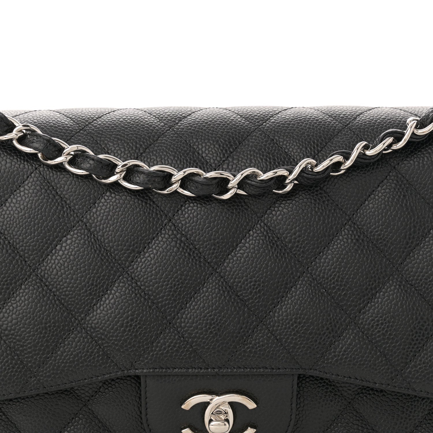Chanel Caviar Quilted Jumbo Double Flap Black 8 of 11
