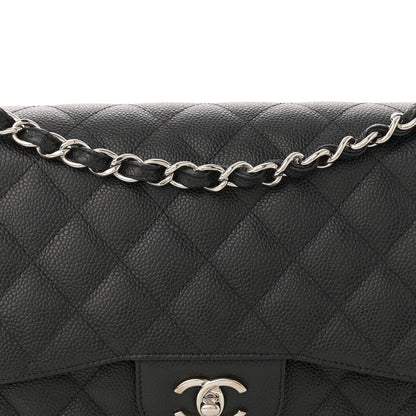 Chanel Caviar Quilted Jumbo Double Flap Black 8 of 11