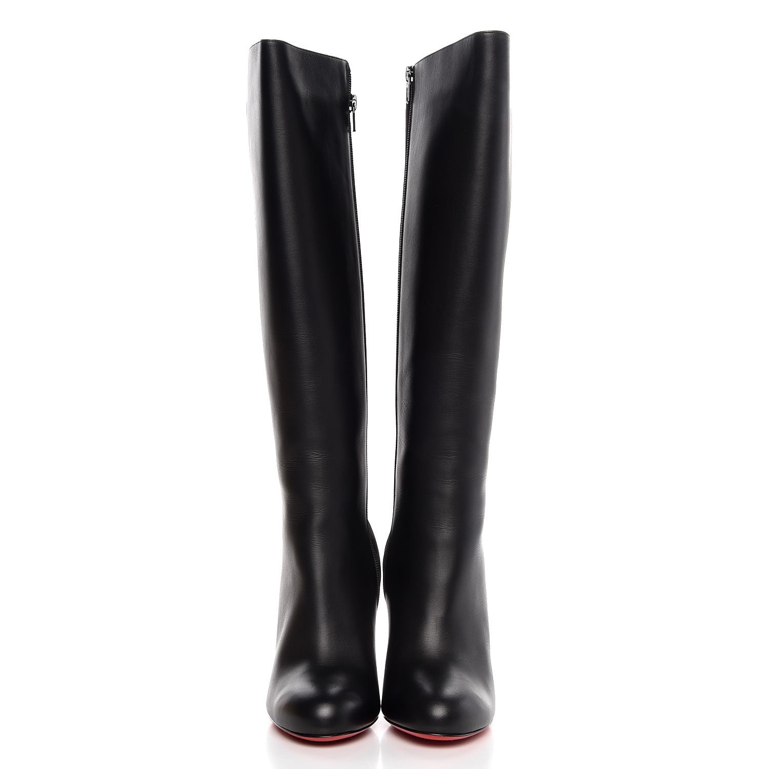 Christian Louboutin Calfskin Suede Acheval 100 Tall Boots 39.5 Black 2 of 8