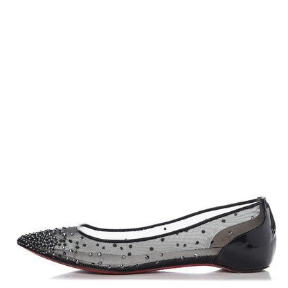 Christian Louboutin Patent Body Strass Flats 37.5 Black 1 of 11