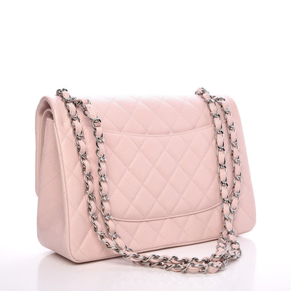 Chanel Caviar Quilted Jumbo Double Flap Light Pink 3 of 8