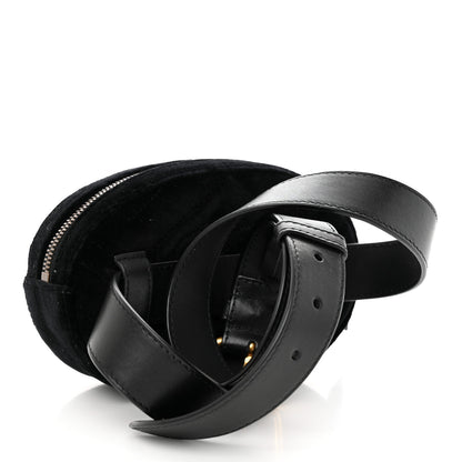 Gucci Velvet Matelasse Crystal Star GG Marmont Belt Bag 95 38 Black 3 of 9