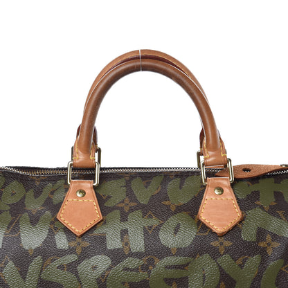 Louis Vuitton Monogram Graffiti Speedy 30 Kaki 12 of 14