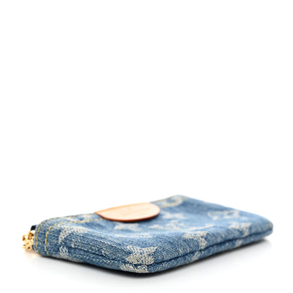 Louis Vuitton Monogram Denim Key Pouch Denim Blue 4 of 7