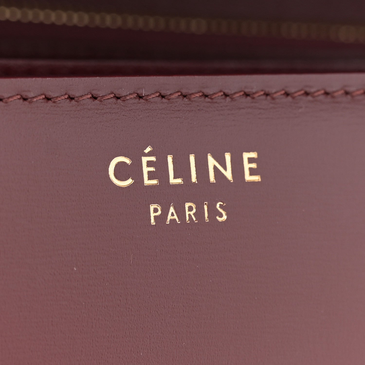 Celine Box Calfskin Medium Classic Box Flap Bag Burgundy 6 of 10